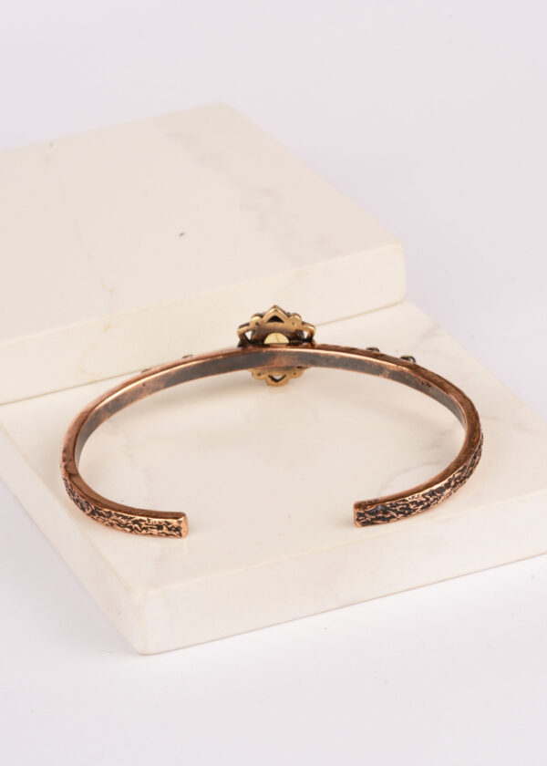 El İşçiliği Sitrin Bakır Bileklik - Görsel 2