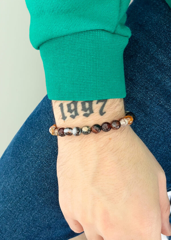 Karnelyan Akik Doğal Taş Bileklik - Görsel 2