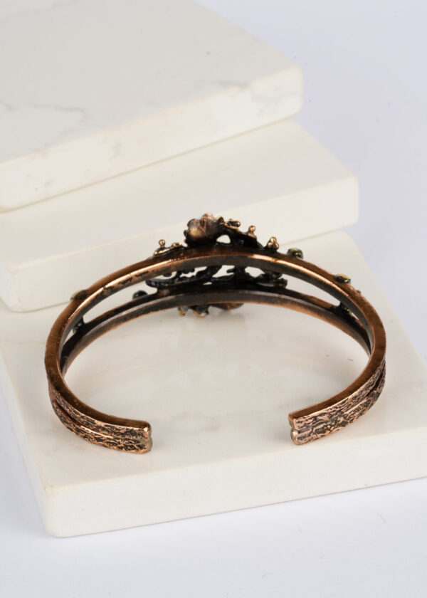 İnci Doğal Taşlı Bakır Bileklik - Görsel 2