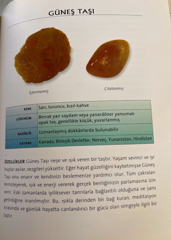 Güneş Taşı Doğal Taş Gümüş Kolye - Görsel 2