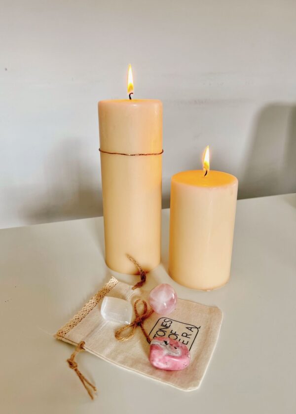 Dişil Enerji ve Cazibe Kiti | Rodokrozit & Pembe Kuvars & Selenit - Görsel 5