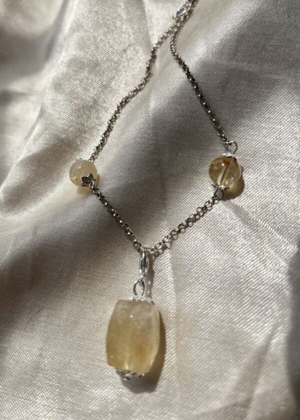 Sitrin Doğal Taş Araba Süsü | 925 Ayar Gümüş - Görsel 3