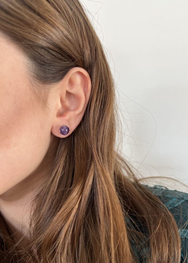 Ametist Çelik Küpe - Görsel 4