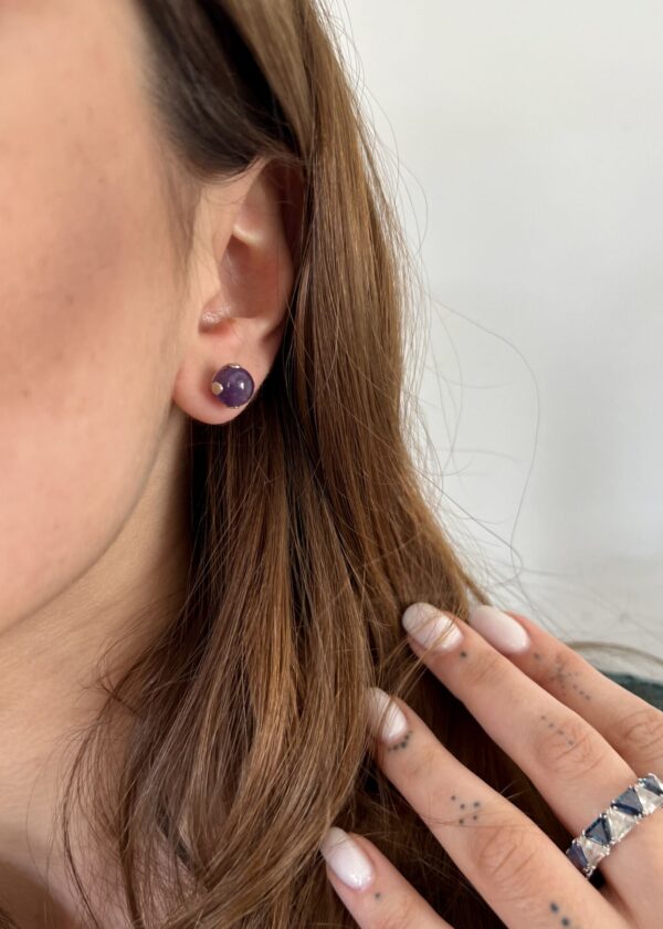 Ametist Çelik Küpe - Görsel 2