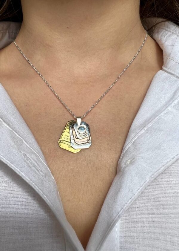 Ayetel Kürsi  Nazar Dualı Allah Lafzlı ve AllatRa lı Gümüş Kolye Dikdörtgen Form - Görsel 5