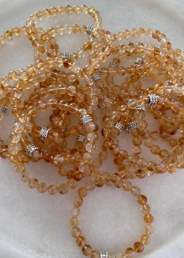 Sitrin Doğal Taş 8 mm Bileklik - Görsel 2