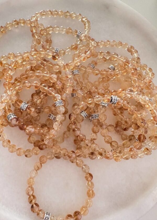 Sitrin Doğal Taş 8 mm Bileklik - Görsel 5