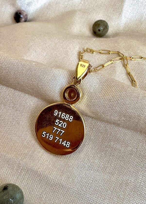 Özel Tasarım Sitrinli Allatra Kolye | 925® Gümüş 22K Altın Kaplama - Görsel 2