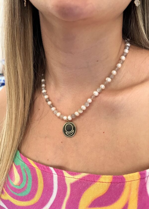 Gerçek Ay Taşı & İnci & Allatra | 925 ® Gümüş - Görsel 2