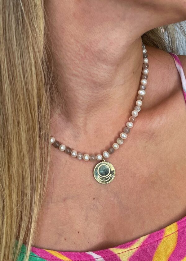 Gerçek Ay Taşı & İnci & Allatra | 925 ® Gümüş - Görsel 3