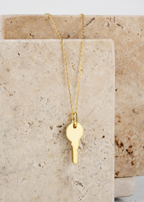 Sitrinli Minik Boy Anahtar Kolye - Görsel 2