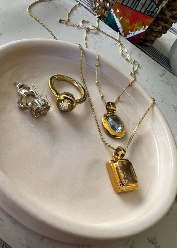 Özel Tasarım Sitrin Yüzük | 22 Ayar Altın Kaplama - Görsel 6